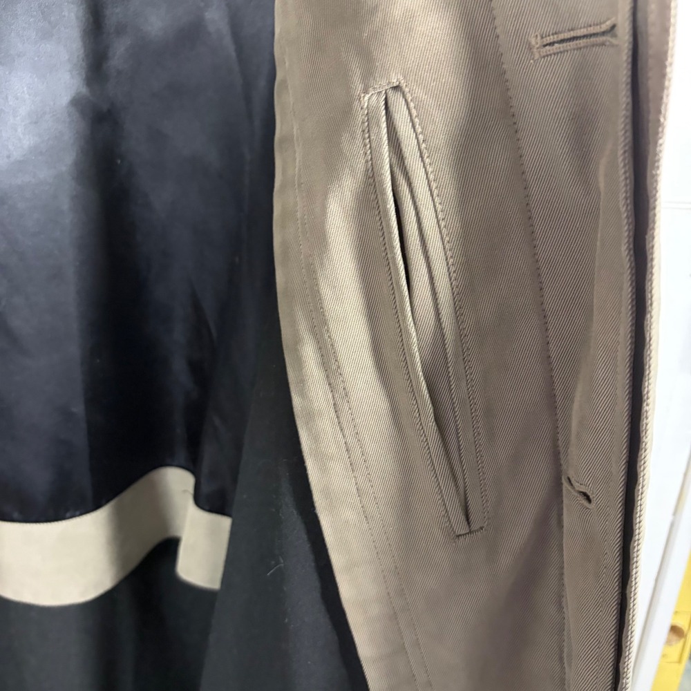 Ralph Lauren Trench Coat Men 48R XL Tan Taupe Overcoat Zip Out Liner Heritage - Picture 14 of 15